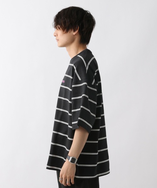 SIGNAL SPORTS（シグナルスポーツ）の「【SIGNAL SPORTS】ワンポイントグラフィック刺繍/ボーダーTシャツ（Tシャツ/カットソー・メンズ・ブルー/ブラック/ホワイト/パープル・MEDIUM/LARGE）」の18枚目の写真