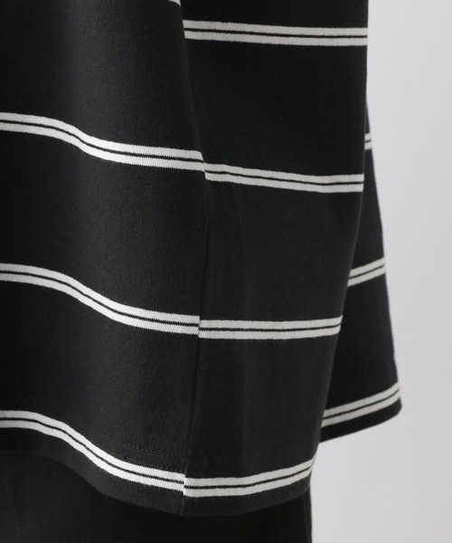 SIGNAL SPORTS（シグナルスポーツ）の「【SIGNAL SPORTS】ワンポイントグラフィック刺繍/ボーダーTシャツ（Tシャツ/カットソー・メンズ・ブルー/ブラック/ホワイト/パープル・MEDIUM/LARGE）」の22枚目の写真