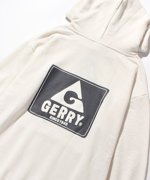 GERRY(ジェリー)の「【GERRY/ジェリー】裏毛 BOXロゴ発砲プリント フーデッドパーカー(パーカー・メンズ・カーキ/アッシュグレー/アイボリー/ダークグレー・LL/L/M)」の14枚目の写真