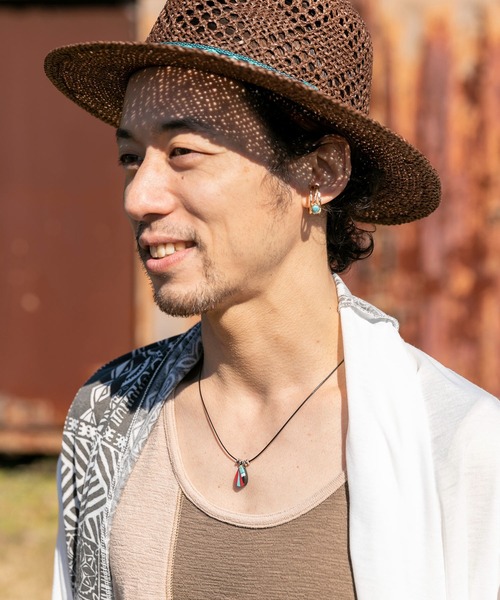 チャイハネ（チャイハネ）の「【チャイハネ】ターコイズブルーMEN'Sイヤーカフ（イヤーカフ・メンズ・ゴールド/シルバー・FREE）」の5枚目の写真