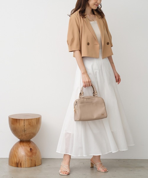 one after another NICE CLAUP(ワンアフターアナザーナイスクラップ)の「エンブレム付きボストンバッグ(ボストンバッグ・レディース・ブラック/アイボリー/モカ・FREE)」の21枚目の写真