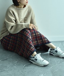 INTERPLANET | パネルチェックニットプリーツスカート(スカート)