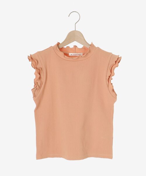 MAJESTIC LEGON（マジェスティックレゴン）の「ノースリフリルメロウリブトップス（Tシャツ/カットソー・レディース・ブラック/ブラック系その他/オレンジ/アイボリー・MEDIUM）」の19枚目の写真