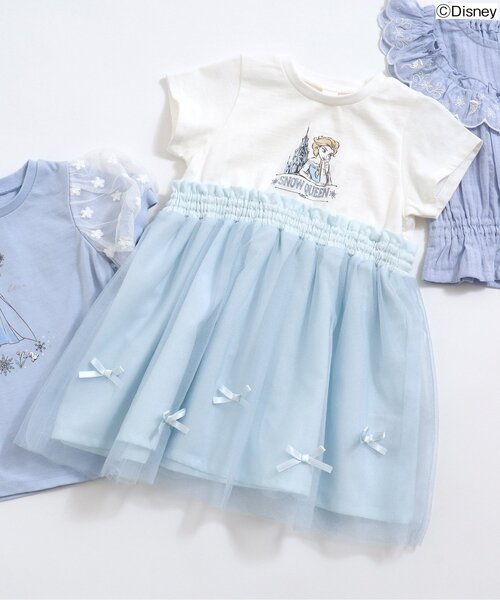 Disney（ディズニー）の「ディズニープリンセス・フローズン/チュールワンピース（ワンピース・キッズ・イエロー/ピンク/ラベンダー/オフホワイト・100/130/90/110/80/120/140）」の2枚目の写真