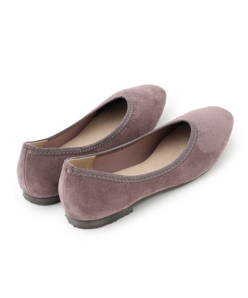 SHOO・LA・RUE（シューラルー）の「◆ストレッチフェイクスエードローヒール（その他シューズ・レディース・パープル系4/ブラック/ブルー/サンドベージュ・25/45/35）」の8枚目の写真