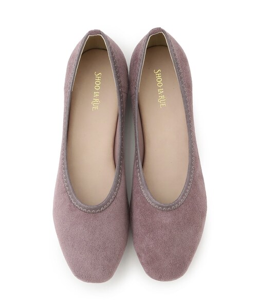 SHOO・LA・RUE（シューラルー）の「◆ストレッチフェイクスエードローヒール（その他シューズ・レディース・パープル系4/ブラック/ブルー/サンドベージュ・25/45/35）」の9枚目の写真