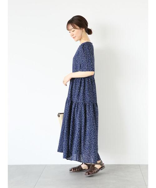 ehka sopo（エヘカソポ）の「◎ドットリボンワンピース（ワンピース・レディース・ネイビー/ブラック/グリーン・F）」の8枚目の写真