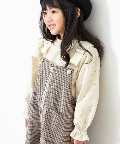 MAKE YOUR DAY(メイクユアデイ)の「ジャンパースカート■80~140cm(ジャンパースカート・キッズ・ベージュ/ブルー/ピンク・120/100/140/110/130/80/90)」の4枚目の写真