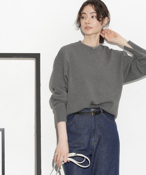 NANO universe（ナノユニバース）の「洗濯機洗可 リネン混スウェット風