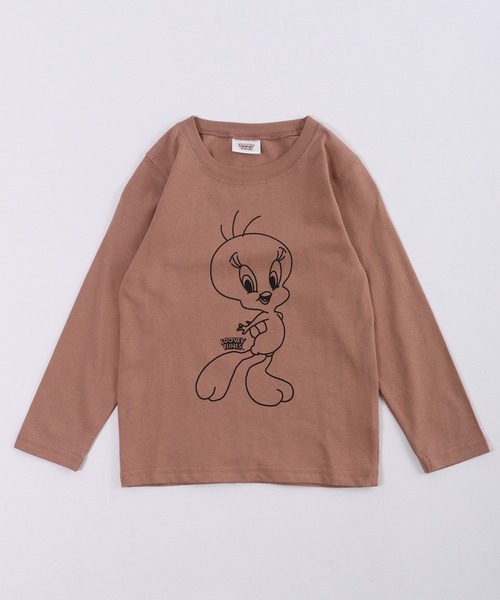 Looney Tunes(ルーニーテューンズ)の「トゥイーティープリントロンT KIDS(Tシャツ/カットソー・キッズ・ブラック/ホワイト/ピンク/ベージュ/ミント/モカ・120/130/140/150/160/110)」の9枚目の写真