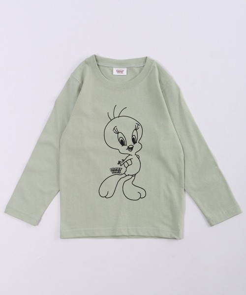 Looney Tunes(ルーニーテューンズ)の「トゥイーティープリントロンT KIDS(Tシャツ/カットソー・キッズ・ブラック/ホワイト/ピンク/ベージュ/ミント/モカ・120/130/140/150/160/110)」の12枚目の写真