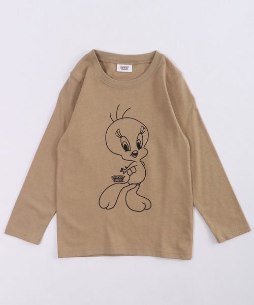Looney Tunes(ルーニーテューンズ)の「トゥイーティープリントロンT KIDS(Tシャツ/カットソー・キッズ・ブラック/ホワイト/ピンク/ベージュ/ミント/モカ・120/130/140/150/160/110)」の11枚目の写真