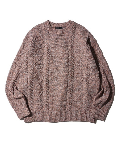 ADPOSION(アドポーション)の「【WEB限定】ミックススフレ ウォッシャブルケーブルクルーネックニット(ニット/セーター・メンズ・イエロー/オレンジ/ブルー/ネイビー・X-LARGE/MEDIUM/LARGE)」の11枚目の写真