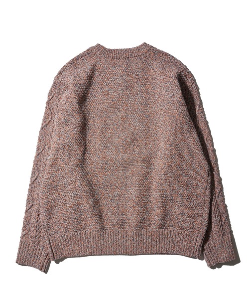 ADPOSION(アドポーション)の「【WEB限定】ミックススフレ ウォッシャブルケーブルクルーネックニット(ニット/セーター・メンズ・イエロー/オレンジ/ブルー/ネイビー・X-LARGE/MEDIUM/LARGE)」の12枚目の写真