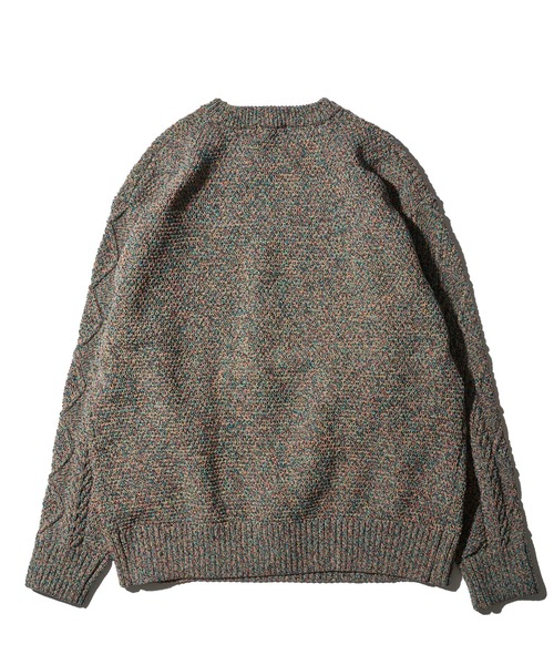ADPOSION(アドポーション)の「【WEB限定】ミックススフレ ウォッシャブルケーブルクルーネックニット(ニット/セーター・メンズ・イエロー/オレンジ/ブルー/ネイビー・X-LARGE/MEDIUM/LARGE)」の10枚目の写真