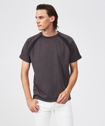 5351 POUR LES HOMMES | 異素材ラグライン 半袖Tシャツ(Tシャツ/カットソー)