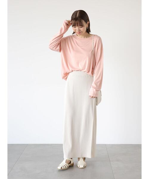 Lugnoncure（ルノンキュール）の「シアースラブトップス（ニット/セーター・レディース・オフホワイト/ブルー/ピンク/ブラック・F）」の6枚目の写真