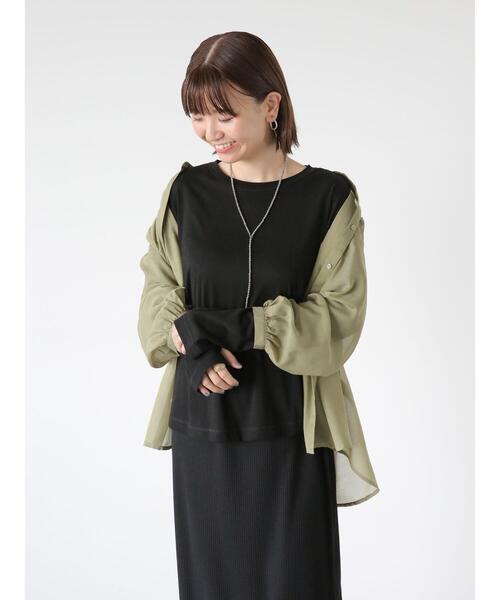 Lugnoncure（ルノンキュール）の「シアースラブトップス（ニット/セーター・レディース・オフホワイト/ブルー/ピンク/ブラック・F）」の11枚目の写真