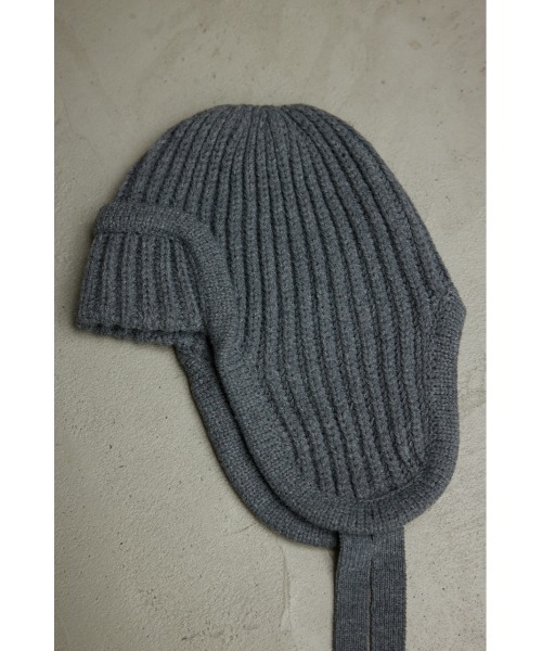 AZUL by moussy(アズールバイマウジー)の「フライトニットキャップ(ニットキャップ/ビーニー・レディース・ブルー/杢グレー/アイボリー・FREE)」の5枚目の写真