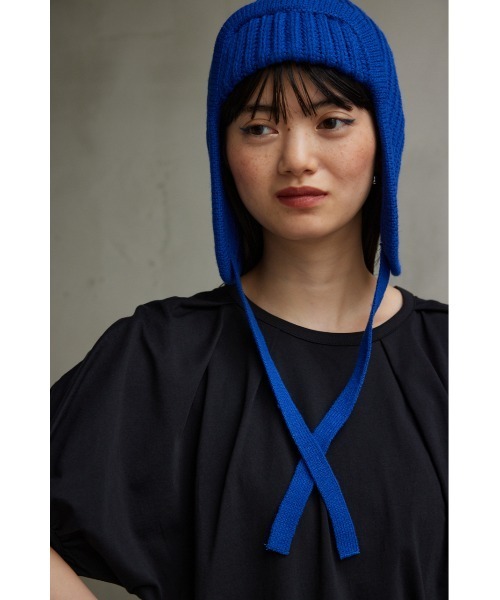 AZUL by moussy(アズールバイマウジー)の「フライトニットキャップ(ニットキャップ/ビーニー・レディース・ブルー/杢グレー/アイボリー・FREE)」の16枚目の写真