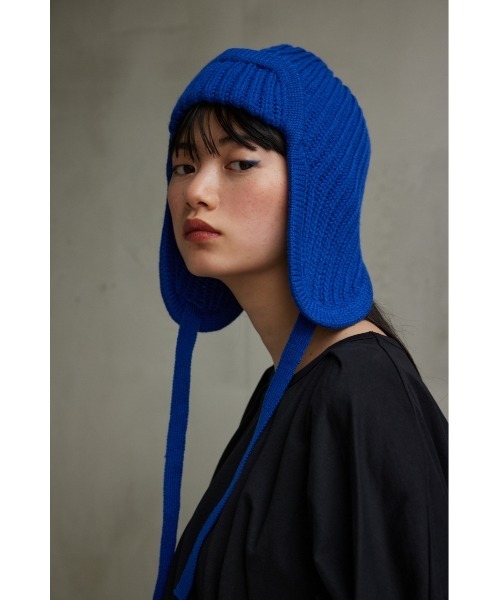 AZUL by moussy(アズールバイマウジー)の「フライトニットキャップ(ニットキャップ/ビーニー・レディース・ブルー/杢グレー/アイボリー・FREE)」の17枚目の写真