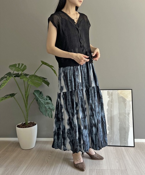Jewelobe(ジュエローブ)の「2wayレースアップメッシュプルオーバー(ニット/セーター・レディース・ブラック/ブラウン/ホワイト/ベージュ・FREE)」の19枚目の写真