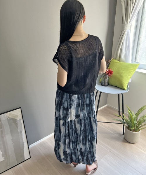 Jewelobe(ジュエローブ)の「2wayレースアップメッシュプルオーバー(ニット/セーター・レディース・ブラック/ブラウン/ホワイト/ベージュ・FREE)」の20枚目の写真