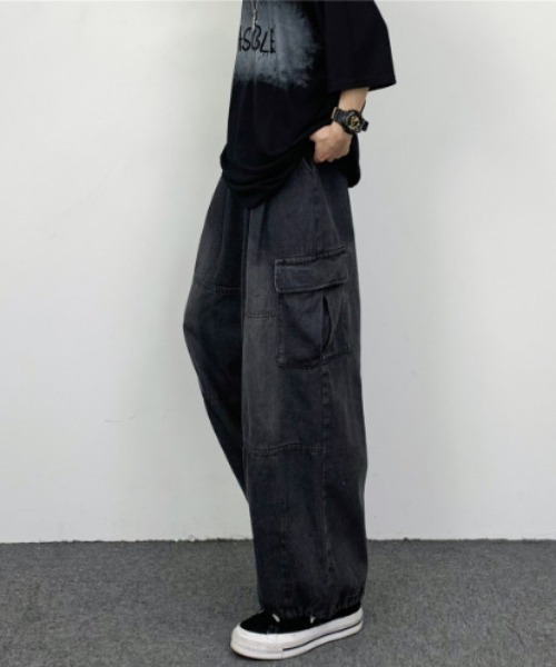 REBALANCE(リバランス)の「デニムカーゴパンツ ユニセックス(カーゴパンツ・レディース・B/A・MEDIUM/LARGE/SMALL/X-LARGE)」の3枚目の写真