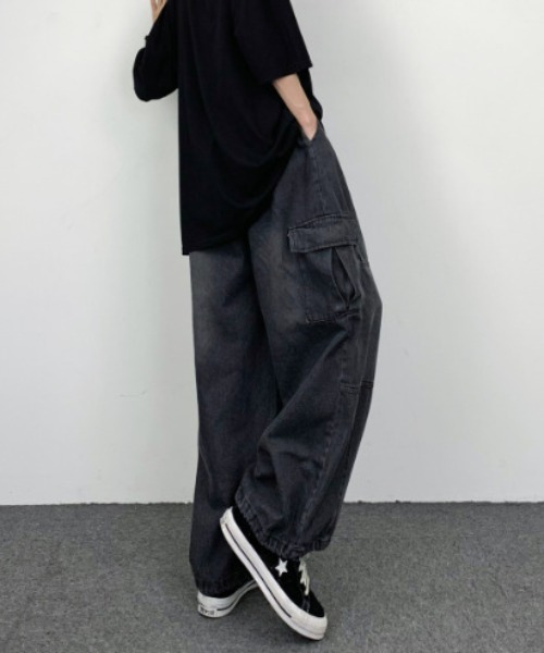 REBALANCE(リバランス)の「デニムカーゴパンツ ユニセックス(カーゴパンツ・レディース・B/A・MEDIUM/LARGE/SMALL/X-LARGE)」の6枚目の写真