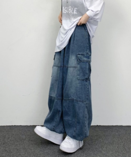 REBALANCE(リバランス)の「デニムカーゴパンツ ユニセックス(カーゴパンツ・レディース・B/A・MEDIUM/LARGE/SMALL/X-LARGE)」の10枚目の写真