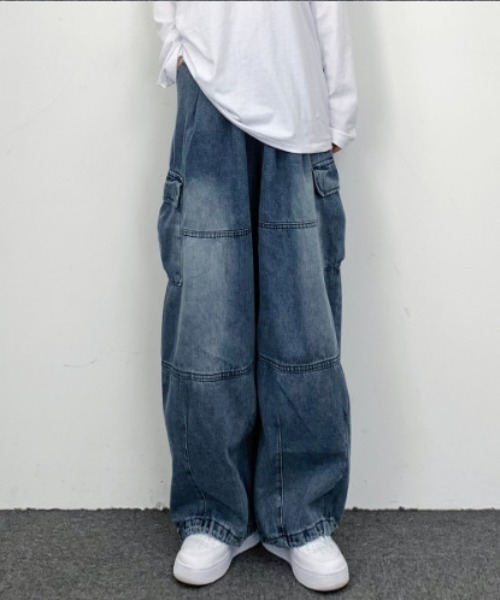 REBALANCE(リバランス)の「デニムカーゴパンツ ユニセックス(カーゴパンツ・レディース・B/A・MEDIUM/LARGE/SMALL/X-LARGE)」の8枚目の写真