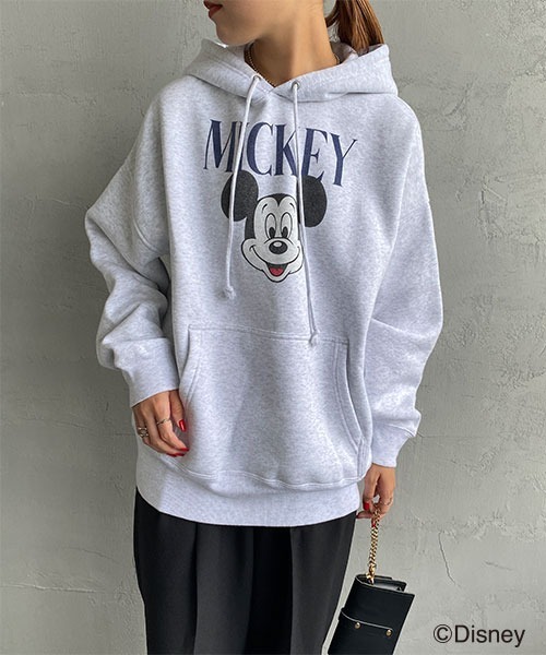 GOOD ROCK SPEED（グッドロックスピード）の「[GOOD ROCK SPEED/グッドロックスピード] プリントスウェットパーカー(MICKEY)（パーカー・レディース・アッシュグレー・F）」の4枚目の写真