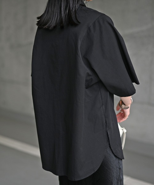 Marient（マリエント）の「メイカラーシャツ（シャツ/ブラウス・レディース・ホワイト/ブラック・FREE）」の5枚目の写真