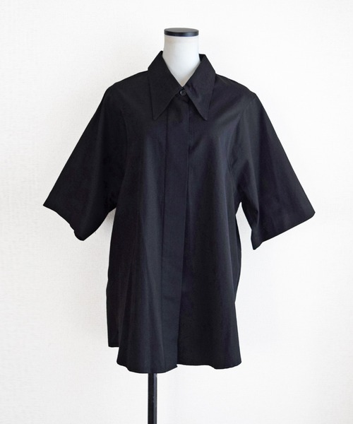 Marient（マリエント）の「メイカラーシャツ（シャツ/ブラウス・レディース・ホワイト/ブラック・FREE）」の7枚目の写真