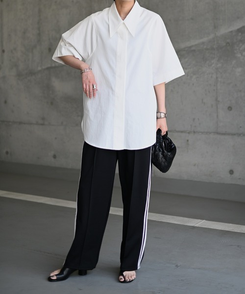 Marient（マリエント）の「メイカラーシャツ（シャツ/ブラウス・レディース・ホワイト/ブラック・FREE）」の21枚目の写真