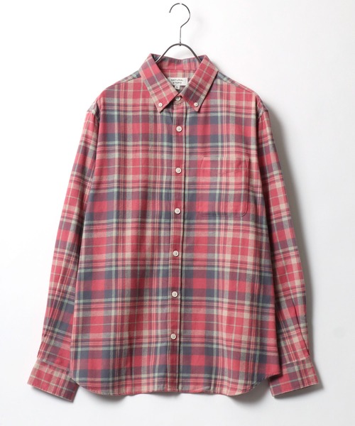 クロフト&バローオンブレチェックシャツ長袖ゆるだぼL クロフト&バローオンブレチェックシャツ長袖ゆるだぼL