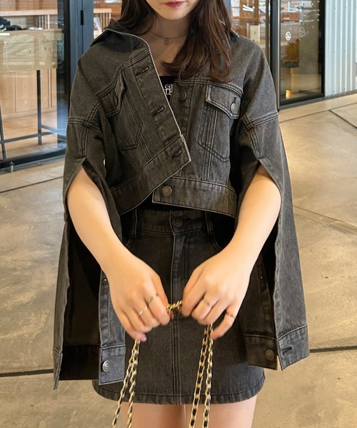 INGNI（イング）の「袖スリットGジャン(セットアップ対応)（デニムジャケット・レディース・グレー/インディゴブルー・M）」の20枚目の写真