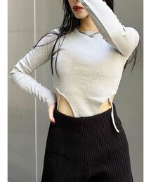 EVRIS | バックストラップリブトップス(Tシャツ/カットソー)