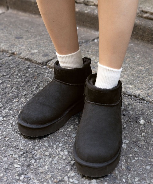 repipi armario(レピピ アルマリオ)の「アツゾコムートンブーツ(ブーツ・キッズ・ブラック/グレー/ブラウン・MEDIUM/LARGE/SMALL)」の2枚目の写真