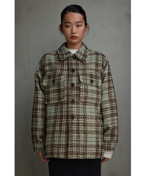 AZUL by moussy（アズールバイマウジー）の「ツイードCPOジャケット 