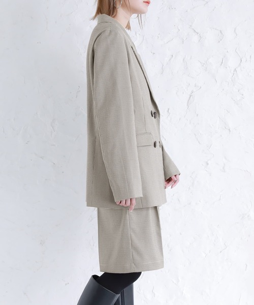 osharewalker（オシャレウォーカー）の「【廃盤】『グレンチェック柄センタープレスハーフパンツ』（その他パンツ・レディース・グレー/カーキ・1/2）」の9枚目の写真