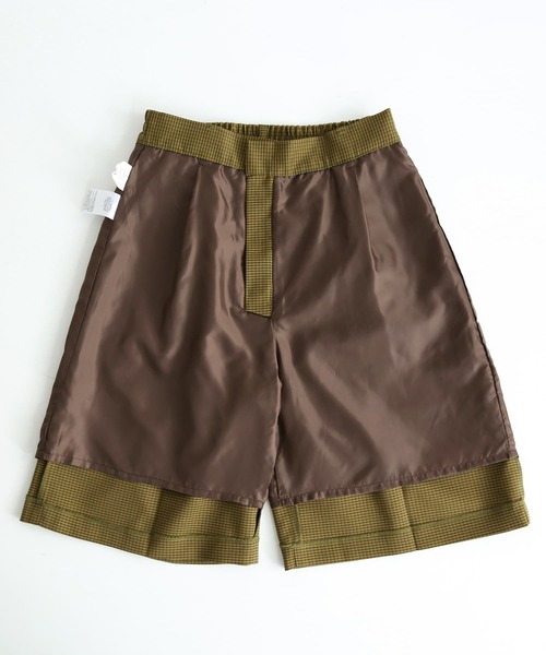 osharewalker（オシャレウォーカー）の「【廃盤】『グレンチェック柄センタープレスハーフパンツ』（その他パンツ・レディース・グレー/カーキ・1/2）」の21枚目の写真