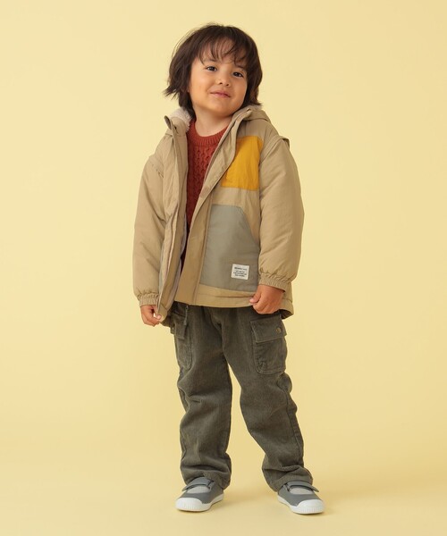 BEAMS mini(ビームスミニ)の「BEAMS mini / コーデュロイ カーゴパンツ 23FW(90~150cm)(カーゴパンツ・キッズ・オリーブ/ブルー・120/110/100/150/140/130/90)」の4枚目の写真