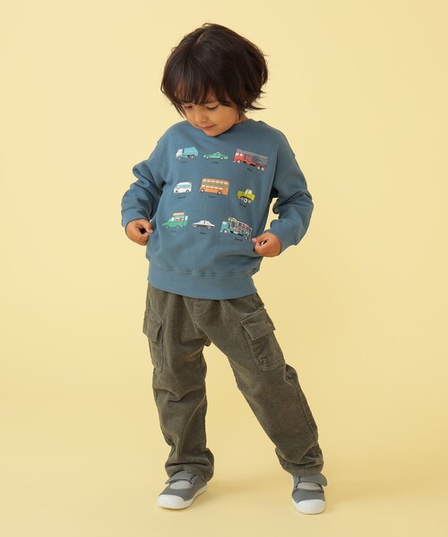 BEAMS mini(ビームスミニ)の「BEAMS mini / コーデュロイ カーゴパンツ 23FW(90~150cm)(カーゴパンツ・キッズ・オリーブ/ブルー・120/110/100/150/140/130/90)」の6枚目の写真