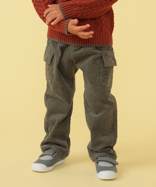 BEAMS mini(ビームスミニ)の「BEAMS mini / コーデュロイ カーゴパンツ 23FW(90~150cm)(カーゴパンツ・キッズ・オリーブ/ブルー・120/110/100/150/140/130/90)」の7枚目の写真