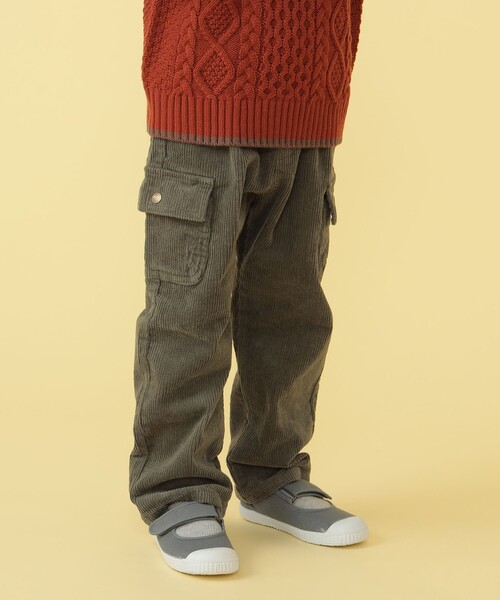 BEAMS mini(ビームスミニ)の「BEAMS mini / コーデュロイ カーゴパンツ 23FW(90~150cm)(カーゴパンツ・キッズ・オリーブ/ブルー・120/110/100/150/140/130/90)」の8枚目の写真