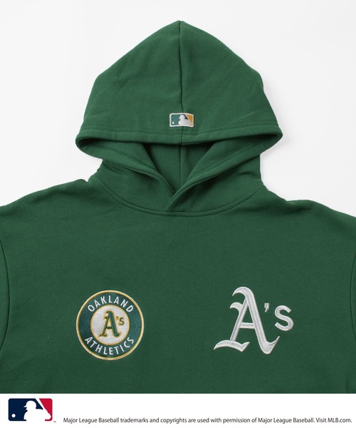 GLAZOS(グラソス)の「【MLB】裏毛チーム刺しゅうワッペン付きパーカー(パーカー・キッズ・ブルー/グレー/ネイビー/ブラック/グリーン・140cm/150cm/160cm/170cm)」の12枚目の写真