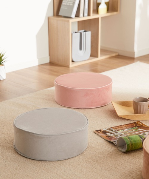 iellio（イエリオ）の「便利な極厚フロアクッション（クッション/クッションカバー・レディース・ベージュ/ライトブルー/ブラウン/ネイビー/サーモンピンク/イエロー/ライトグレー・F）」の9枚目の写真