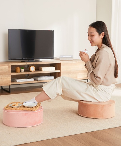 iellio（イエリオ）の「便利な極厚フロアクッション（クッション/クッションカバー・レディース・ベージュ/ライトブルー/ブラウン/ネイビー/サーモンピンク/イエロー/ライトグレー・F）」の12枚目の写真