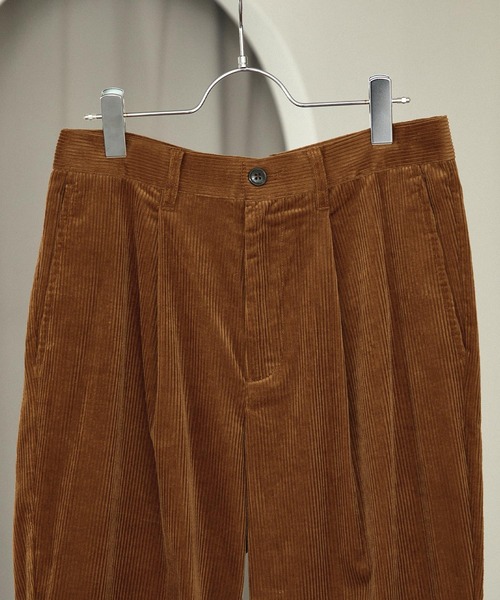EMMA CLOTHES(エマクローズ)の「ヘビーウェイトコーデュロイ ストレート タックワイドスラックス EMMA CLOTHES(スラックス・メンズ・ダークブラウン/キャメル/オリーブ・M/L)」の14枚目の写真
